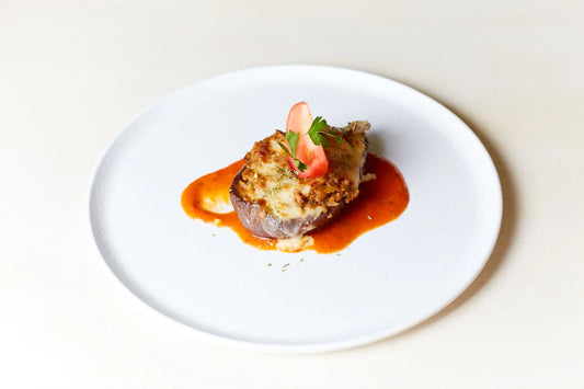 Berenjena Rellena de Carne Manduc