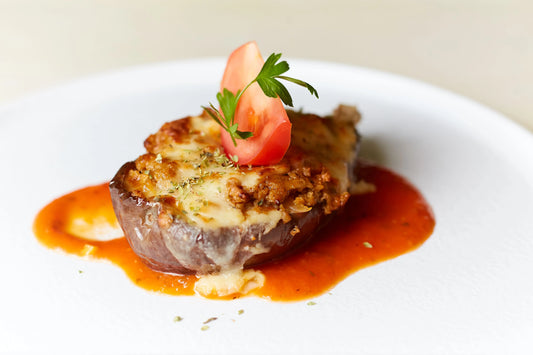 Berenjena Rellena de Carne Manduc